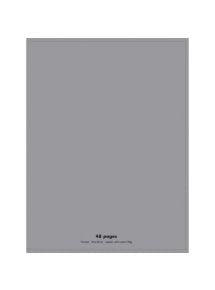 Cahier polypro 24x32cm, 48p, grands carreaux, gris