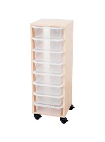 Meuble + 8 bacs en plastique hauteur 97cm