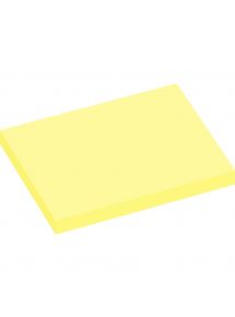 Lot de 12 blocs de 100 feuilles de notes repositionnables 75 x 100 mm coloris jaune pastel