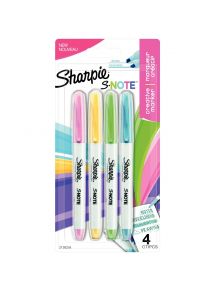 Blister de 4 marqueurs Sharpie Snote assortis