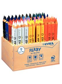 Crayon de couleur triangulaires Ferby, présentoir de 96