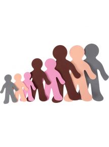 Bonhomme mousse  + 72 coiffures + 105 vêtements, lot de 100