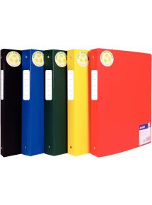 Classeur 24x32cm souple, 4 anneaux, dos de 4cm, assortis opaque (4583179)