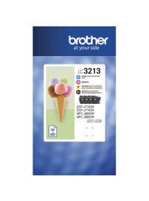 Cartouche jet d'encre Brother LC3213, multipack noir et couleurs
