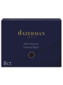 Cartouche longue Waterman encre noire , étui de 8