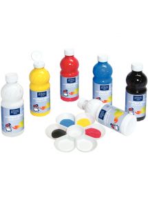 Peinture acrylique Glossy, flacon de 500ml, lot de 6 couleurs assorties
