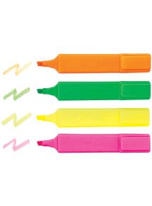Surligneur large standard assortis, boite de 4
