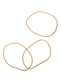 Bracelet caoutchouc étroit blond standard 80x1,8mm, sachet de 1kg
