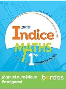 Indice Maths 1re voie générale 2019 enseignant adoptant papier