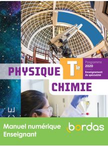 ESPACE Physique-Chimie Tle 2020 Manuel num. enseignant adoptant papier via CNS