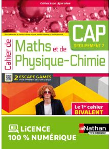 Cahier de Maths et de Physique-Chimie - CAP - Groupement 2 - Coll. Spirales - Ed. 2023