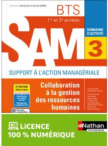 Domaine d'activité 3 - Collaboration à la gestion des ressources humaines - BTS SAM 1re et 2e années - Coll. Domaines d'activité SAM - Ed. 2021