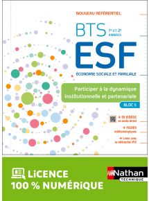 Bloc 5 - Participation à la dynamique institutionnelle et partenariale - BTS ESF 1re et 2e années - Ed. 2023