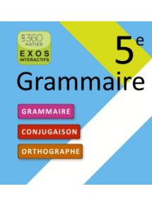 Grammaire collège 5e éd. 2016 - Pack d'exos interactifs - Tarif 100% numérique - Licence par élève 1 an
