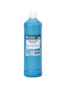 Gouache, flacon de 1l, bleu primaire