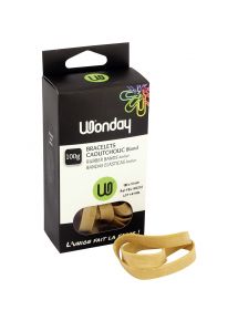 Bracelet caoutchouc étroit blond large 180x10mm, boîte de 100g