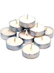 Bougie chauffe-plat blanche longue durée, sachet de 10