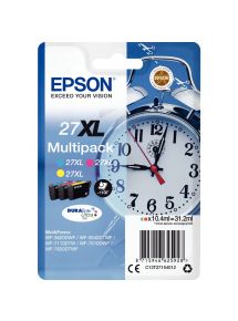 Epson RÉVEIL / 27XL lot 3 cartouches encre cyan, magenta, jaune haute capacité authentique T271540