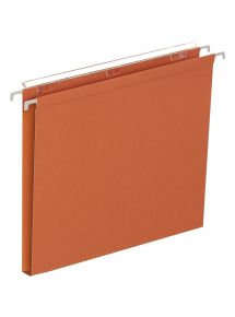 Paquet de 25 dossiers suspendus en kraft recyclé 230g pour tiroir, dos 15 mm