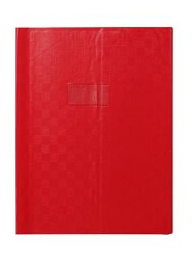Protège-cahier 24x32cm, grands rabats, rouge