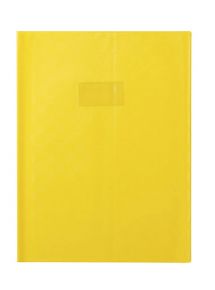 Protège-cahier 24x32cm, grands rabats, jaune