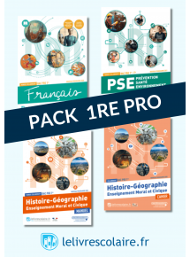 Pack 1re Bac pro - manuels numériques élève (3 manuels et 1 cahier) - Adoptant papier