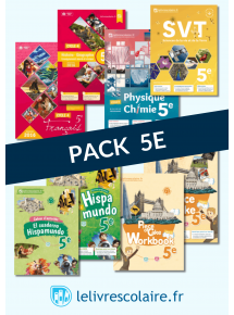 Pack 5e - manuels numériques élève (7 manuels et 4 cahiers) - Adoptant papier