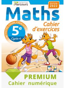 Cahier numérique iParcours maths 5e - 2022 - Abonnement Premium non adoptant 