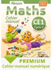 Cahier-manuel numérique iParcours maths CE1 - 2025 - Abonnement Premium adoptant