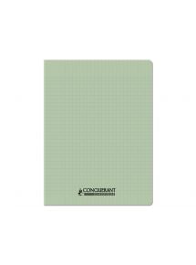 Cahier polypro recyclé, 24x32cm,  96p, grands carreaux, vert