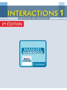 Interactions 1 - 2e edition - 2019 - Manuel numérique élève - Abonnement 1 an